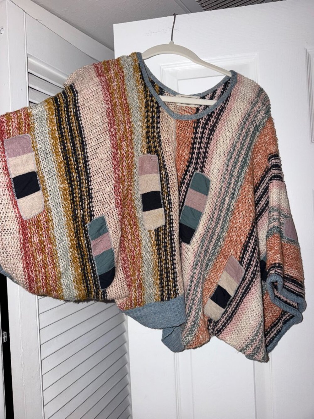 Patched Sweater Shirt